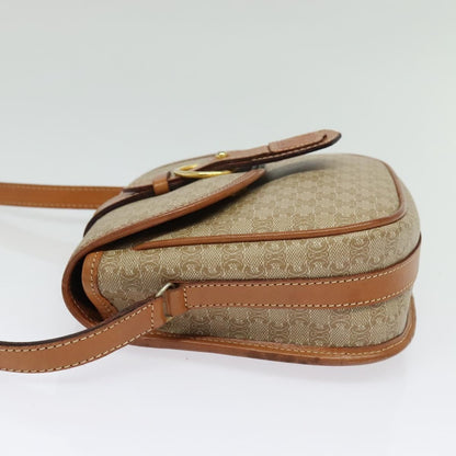 Celine Macadam Shoulder Bag PVC Leather, BEIGE, CANVAS, Shoulder bag