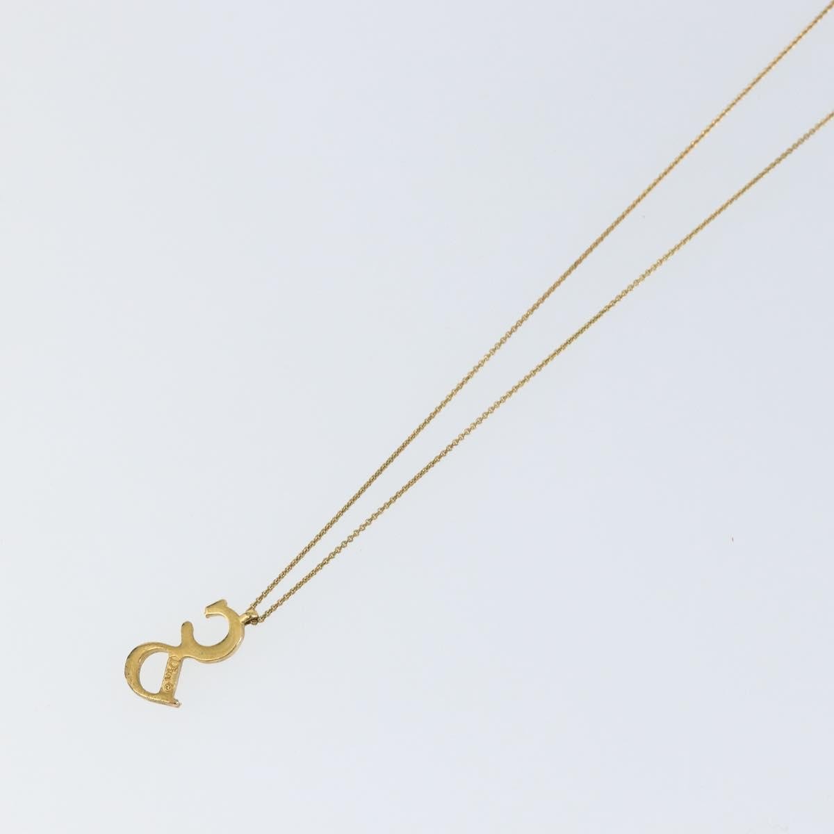 Christian Dior CD Pendant Necklace Metal, GOLD, METAL, Necklace