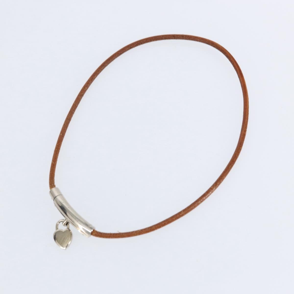 Hermes Annee Mediterranee Cadena Charm Necklace Metal and Leather, BROWN, LEATHER, Necklace