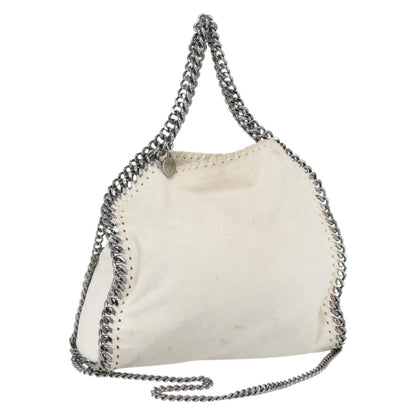 Stella McCartney Falabella Fold Over Crossbody Bag Shaggy Deer, WHITE, POLYESTER, Handbag