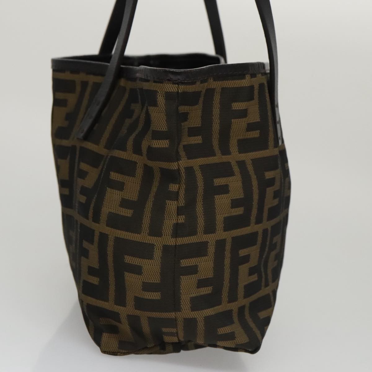 Fendi Roll Tote Zucca Canvas, BROWN, CANVAS, Tote bag
