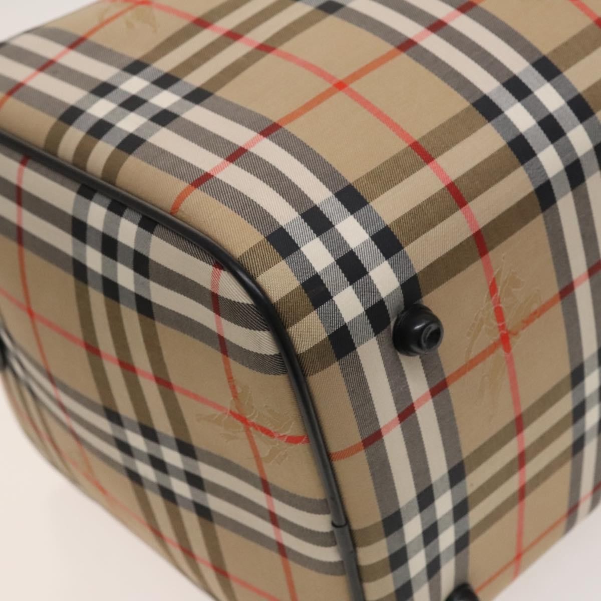 Burberry Vintage Duffle Bag Haymarket Coated Canvas, BEIGE, CANVAS, Travel bag