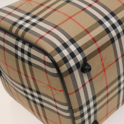 Burberry Vintage Duffle Bag Haymarket Coated Canvas, BEIGE, CANVAS, Travel bag