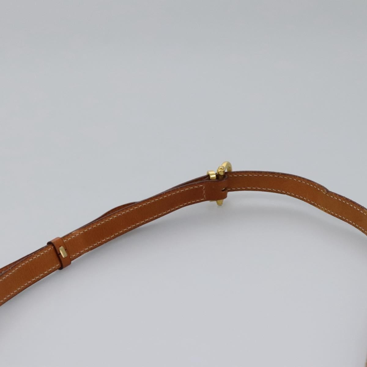 Celine Vintage Macadam Shoulder Bag Canvas and Leather, BEIGE, CANVAS, Shoulder bag