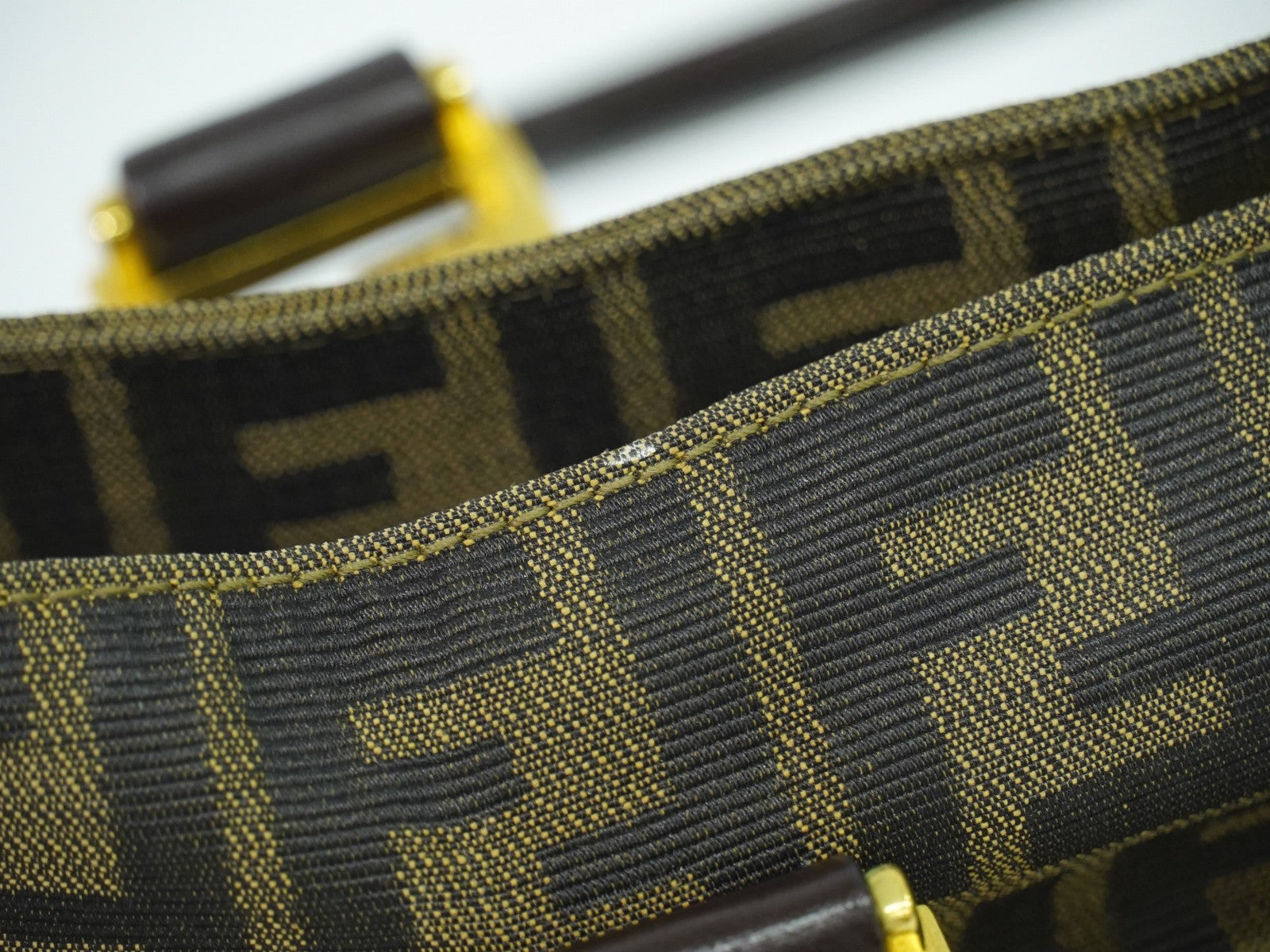 Fendi Vintage Zucca Handbag Zucca, BROWN, CANVAS, Handbag