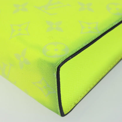 Louis Vuitton Pochette Voyage Monogram Taigarama, YELLOW, LEATHER, Clutche & pouche