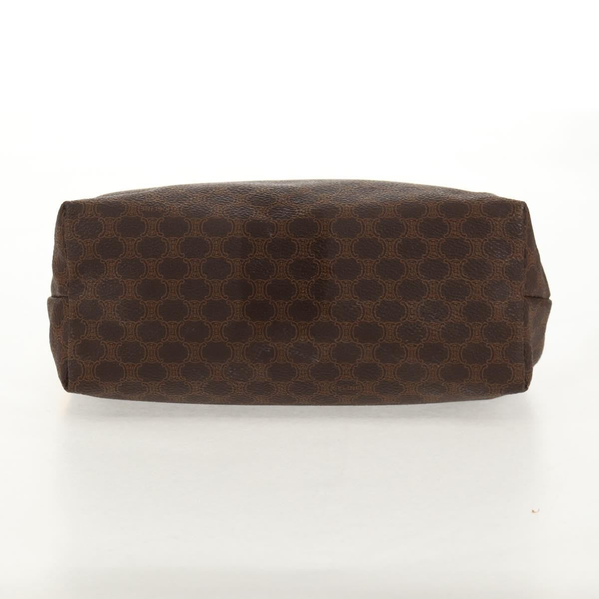 Celine Macadam Pochette Canvas and Leather, BROWN, CANVAS, Clutche & pouche