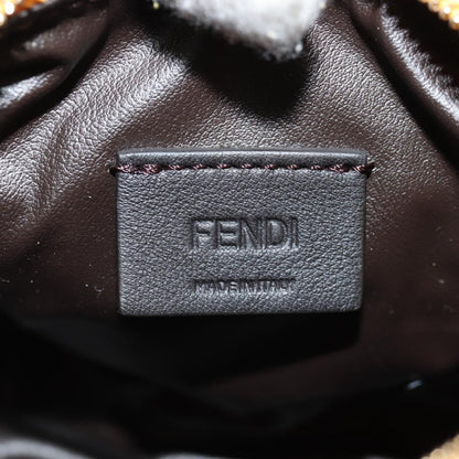 Fendi FF Logo Pouch Nylon, GOLD, NYLON, Clutche & pouche
