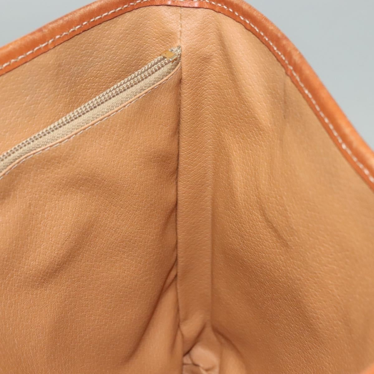 Celine Vintage Macadam Handbag Leather, BROWN, LEATHER, Handbag