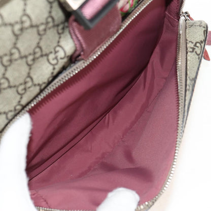 Gucci Buckle Backpack Blooms Print GG Coated Canvas, BEIGE, CANVAS, Backpack