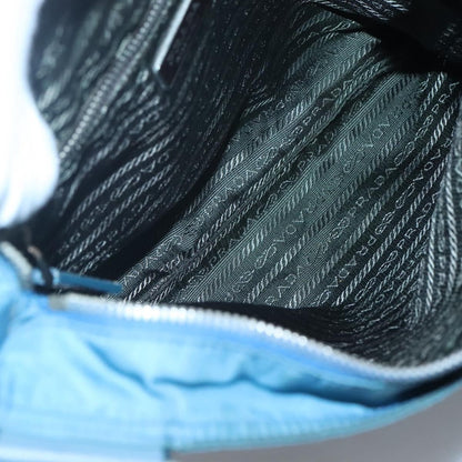 Prada Flat Messenger Bag Tessuto, BLUE, NYLON, Shoulder bag