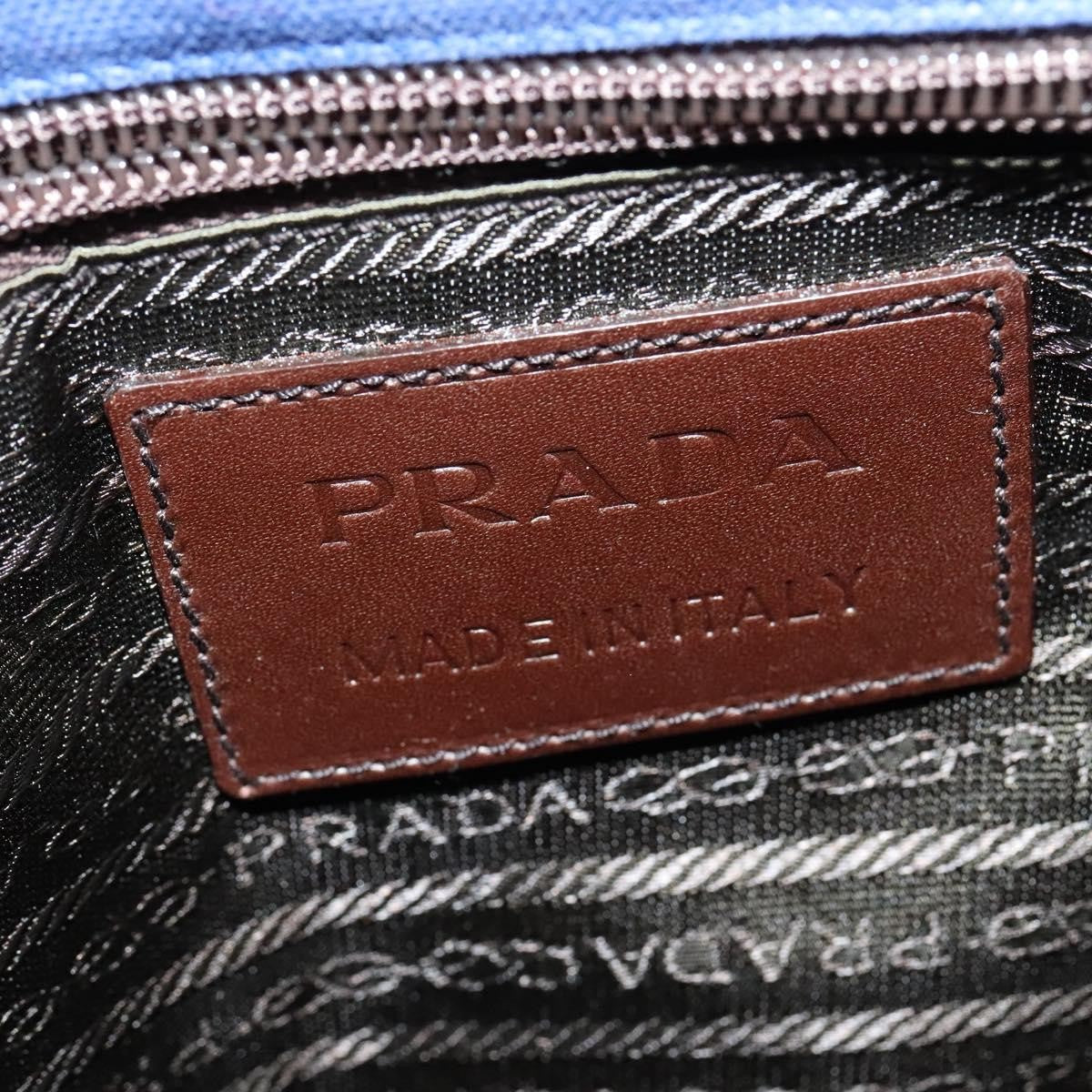 Prada Vintage Shoulder Bag Canvas, BLUE, CANVAS, Shoulder bag