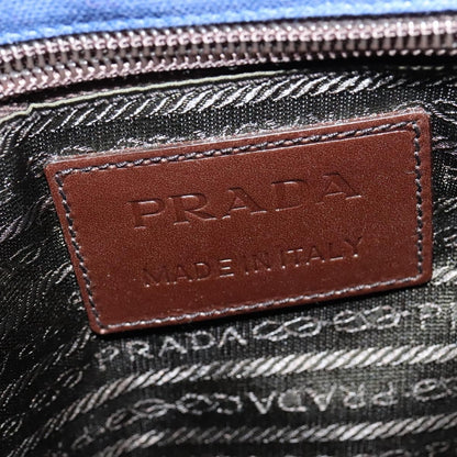 Prada Vintage Shoulder Bag Canvas, BLUE, CANVAS, Shoulder bag