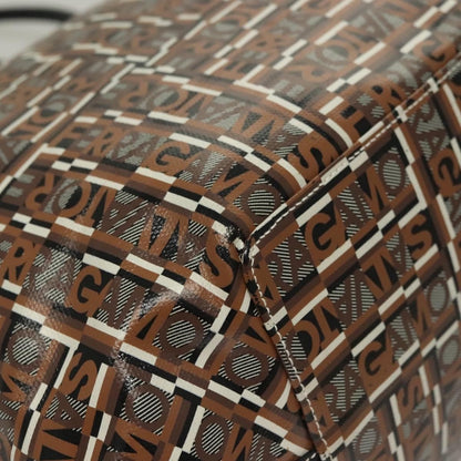 Salvatore Ferragamo Vintage Handbag Canvas, BROWN, CANVAS, Handbag