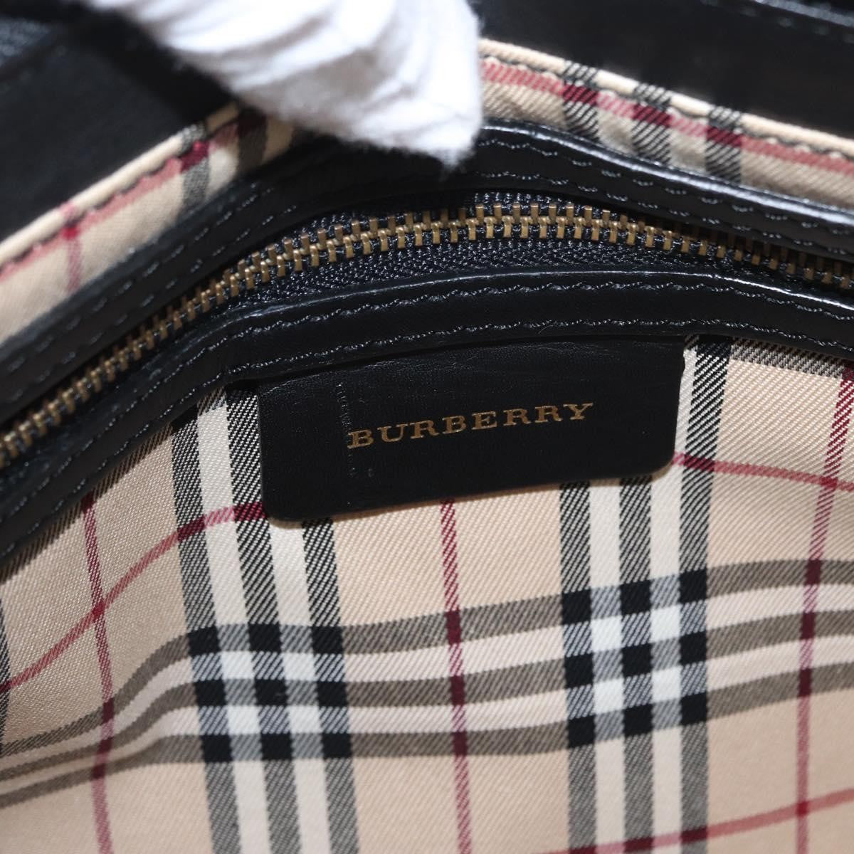 Burberry Vintage tote bag Leather, BLACK, LEATHER, Tote bag