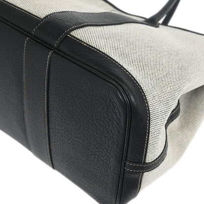 Hermes Garden Party Tote Canvas and Leather, GRAY, CANVAS, Tote bag