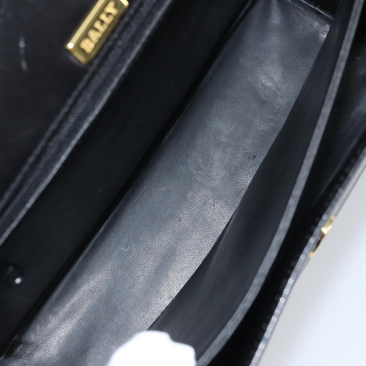 Bally Vintage Handbag Leather, BLACK, LEATHER, Handbag