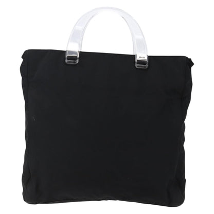 Prada Resin Handle Tote Tessuto, BLACK, NYLON, Tote bag