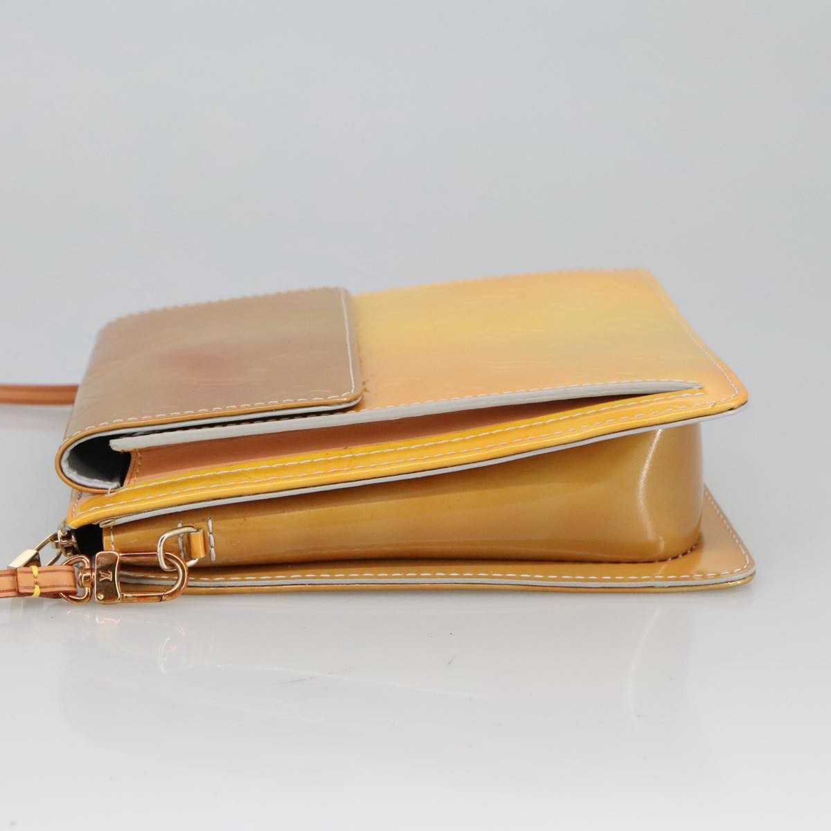 Louis Vuitton Pochette Mott Patent leather, YELLOW, PATENT_LEATHER, Clutche & pouche