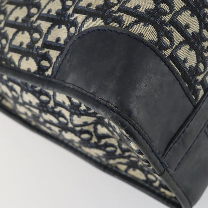 Christian Dior Vintage Trotter Boston Bag Canvas, NAVY, CANVAS, Travel bag