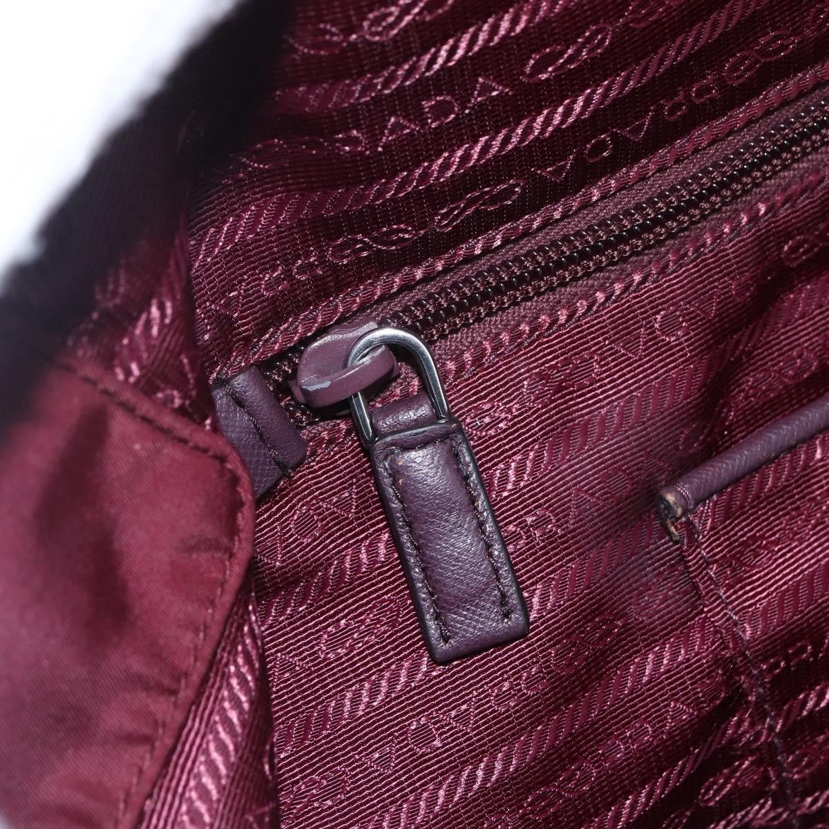 Prada Vintage Zip Tote Tessuto, BURGUNDY, NYLON, Tote bag