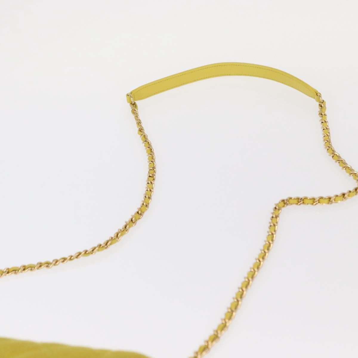 Chanel Chic With Me Flap Bag Quilted Jersey, YELLOW, COTTON, Shoulder bag