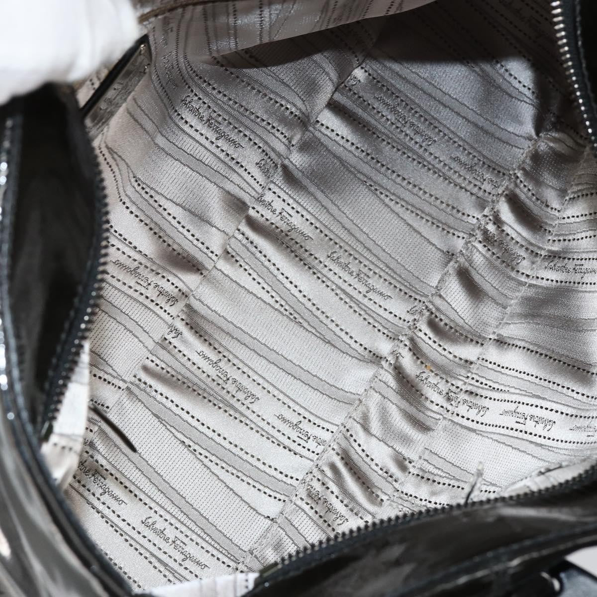 Salvatore Ferragamo Vintage Tote bag Patent Leather, BLACK, PATENT_LEATHER, Tote bag