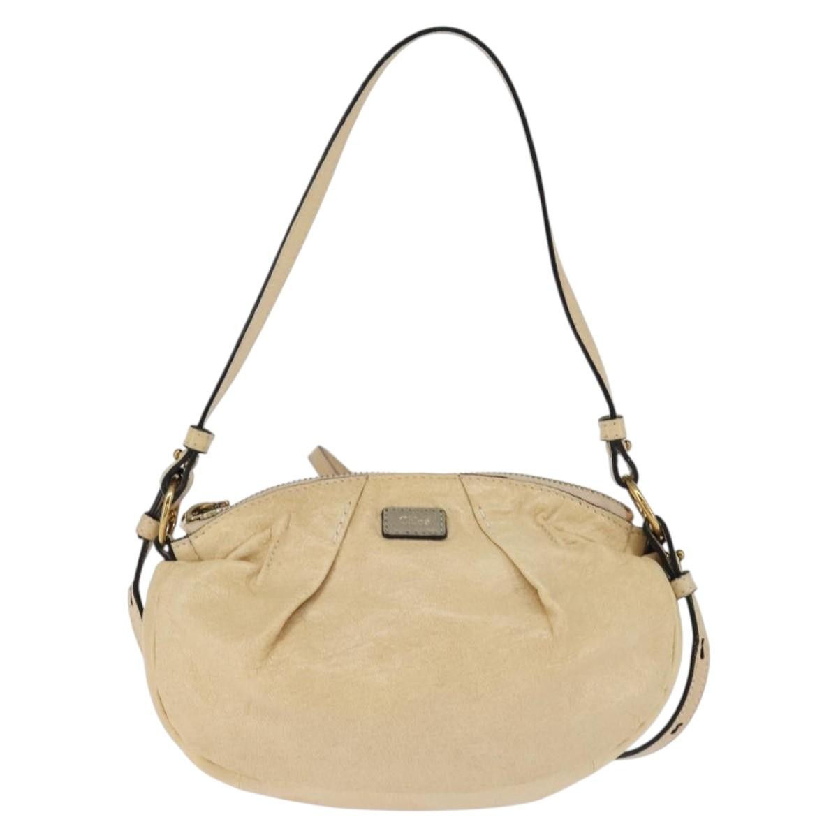 Chloe Vintage Shoulder Bag Leather, BEIGE, LEATHER, Shoulder bag