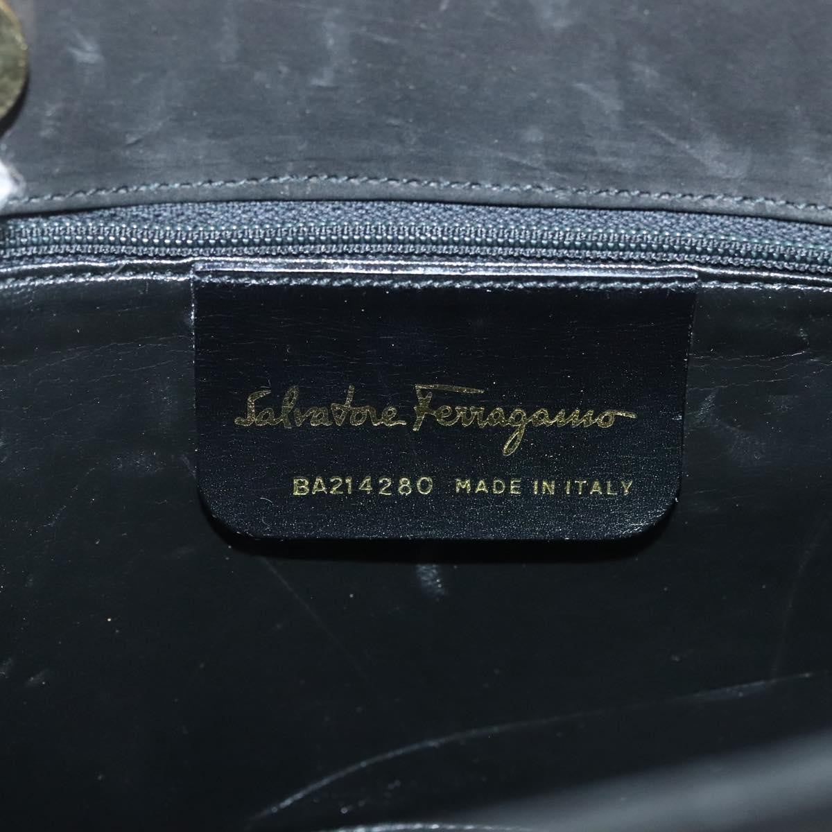 Salvatore Ferragamo Vala Shoulder Bag Suede, BLACK, SUEDE, Shoulder bag