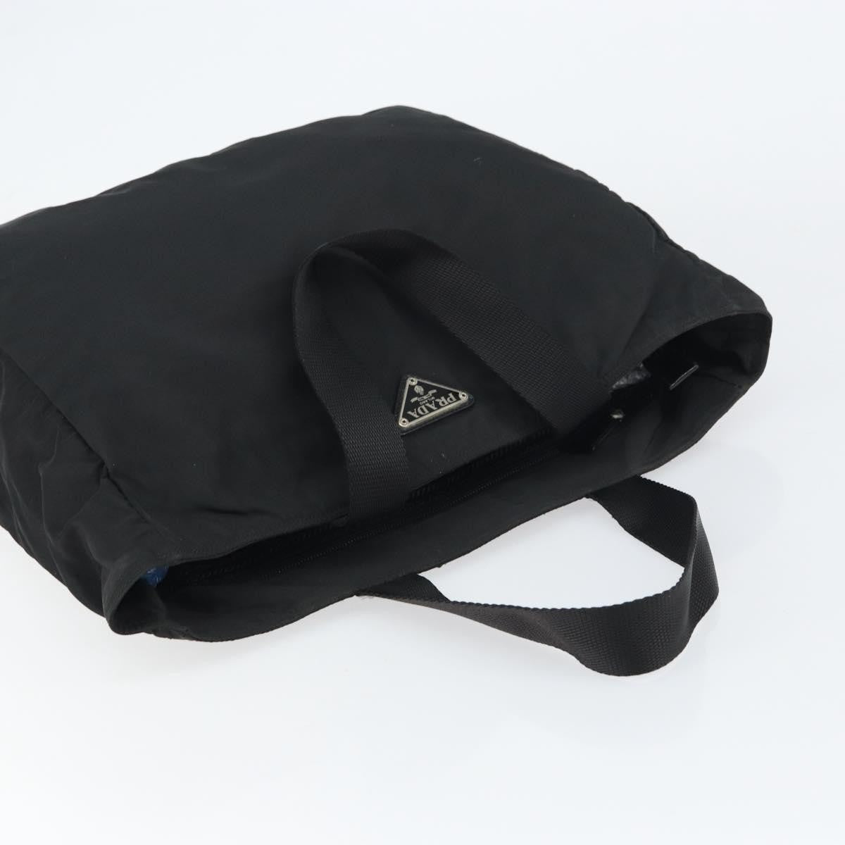 Prada Vintage Zip Tote Tessuto, BLACK, NYLON, Tote bag
