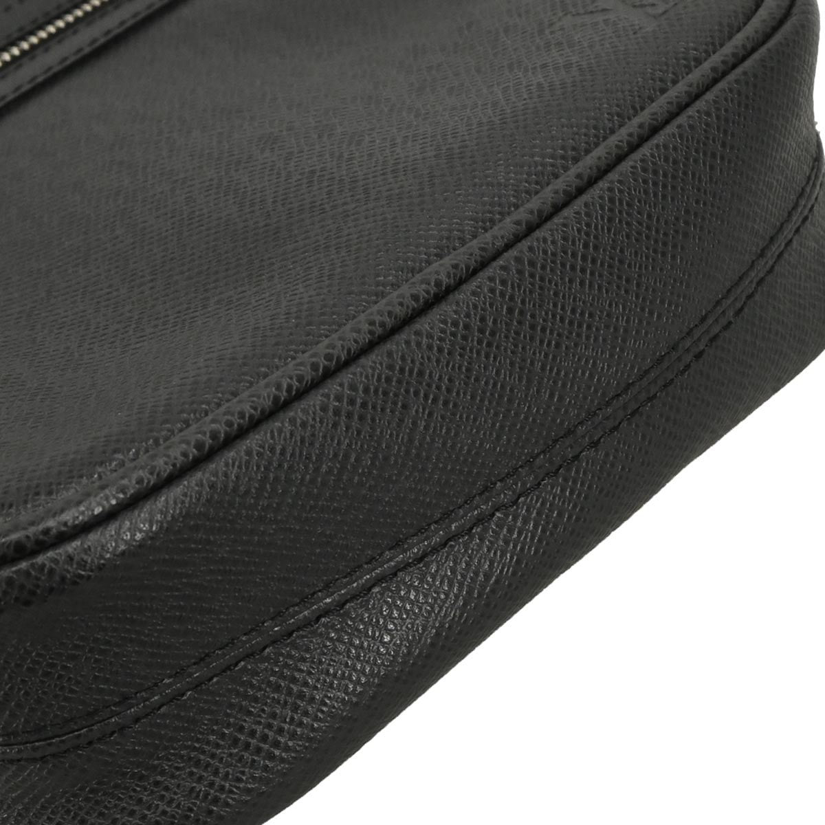 Louis Vuitton Dimitri Messenger Bag Taiga Leather, BLACK, LEATHER, Shoulder bag