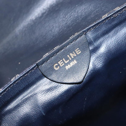 Celine C Sulky Shoulder bag Canvas and Leather, NAVY, CANVAS, Shoulder bag