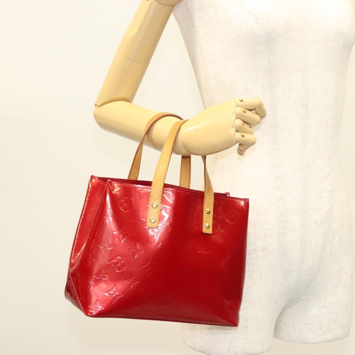 Louis Vuitton Reade Handbag Monogram Vernis, RED, PATENT_LEATHER, Handbag