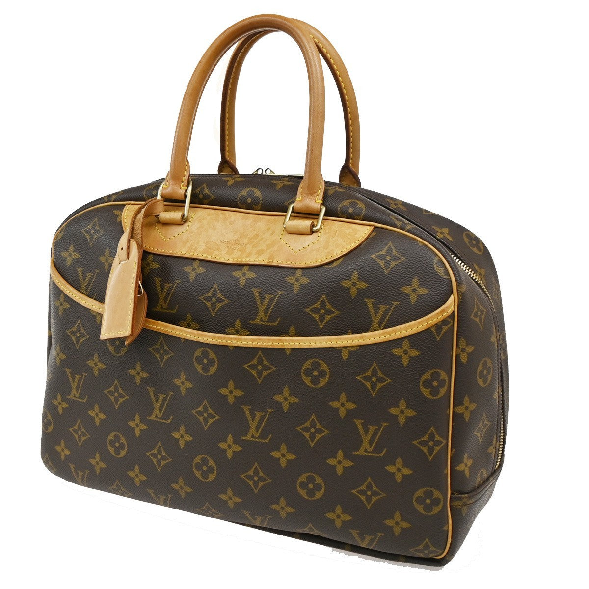Louis Vuitton Deauville Handbag Monogram Canvas, BROWN, CANVAS, Handbag