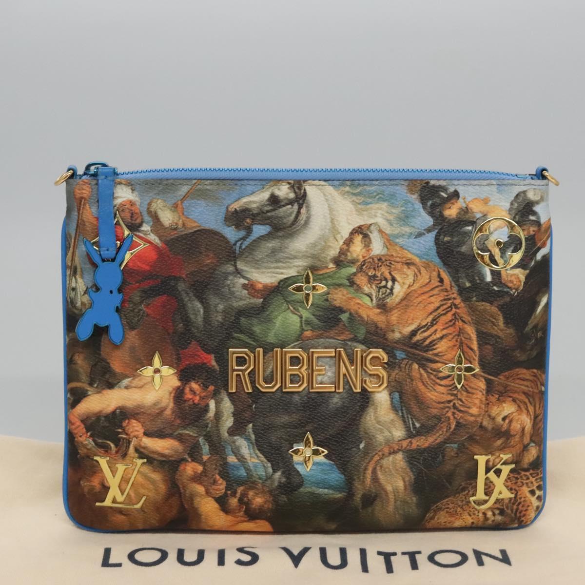 Louis Vuitton Pochette Clutch Limited Edition Jeff Koons Rubens Print Canvas, MULTICOLOUR, CANVAS, Clutche & pouche