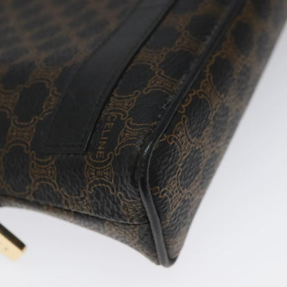 Celine Macadam Pochette Canvas and Leather, Black, Canvas, Clutch