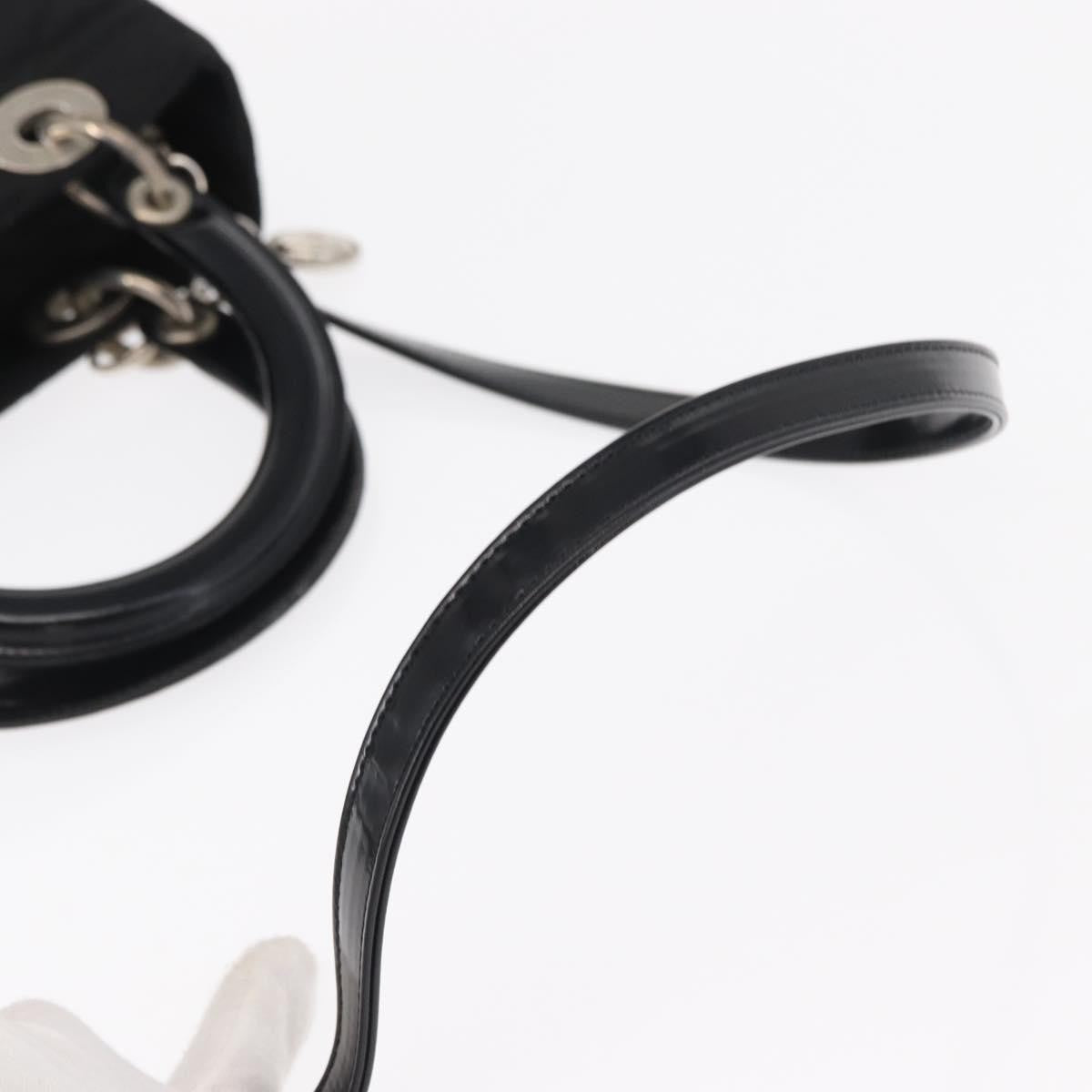 Christian Dior Vintage Lady Dior Bag Cannage Quilt Nylon, BLACK, NYLON, Handbag