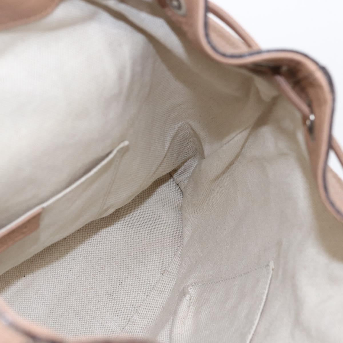 Gucci Vintage Bamboo Backpack Leather, BEIGE, LEATHER, Backpack