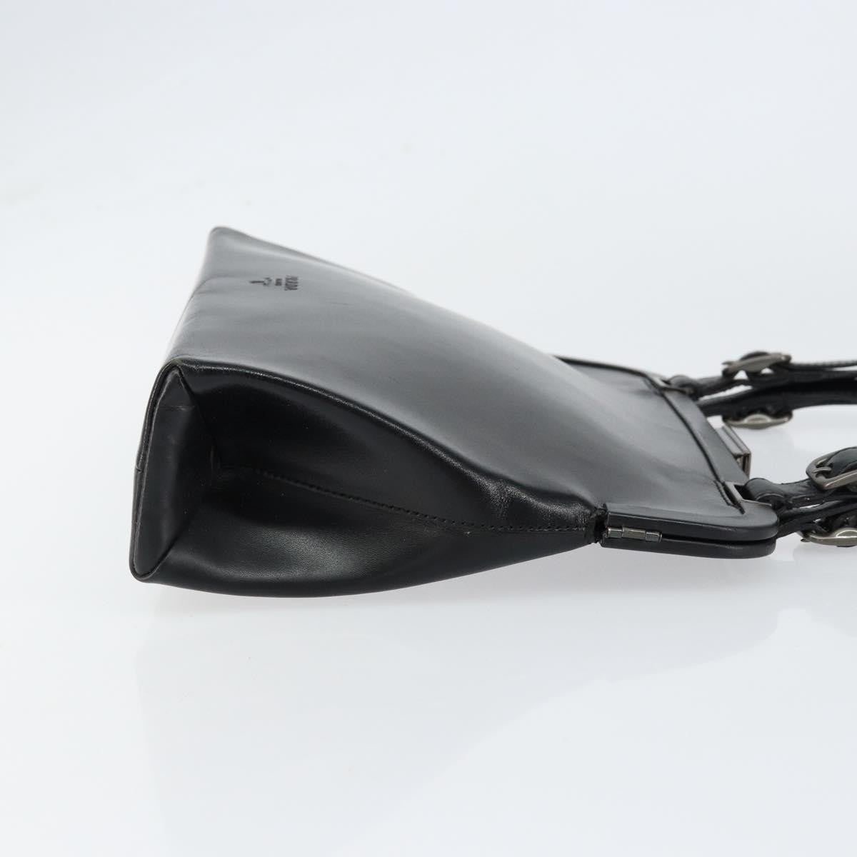 Prada Vintage Handbag Leather, BLACK, LEATHER, Handbag