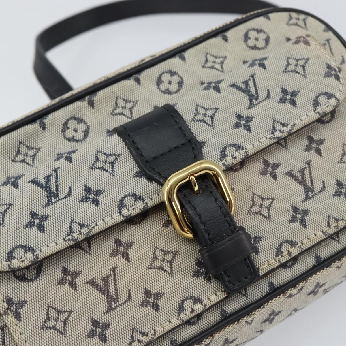 Louis Vuitton Juliette Crossbody Bag Mini Lin, BLUE, CANVAS, Shoulder bag