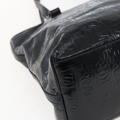 Salvatore Ferragamo Gancini Tote Patent leather, BLACK, PATENT_LEATHER, Tote bag