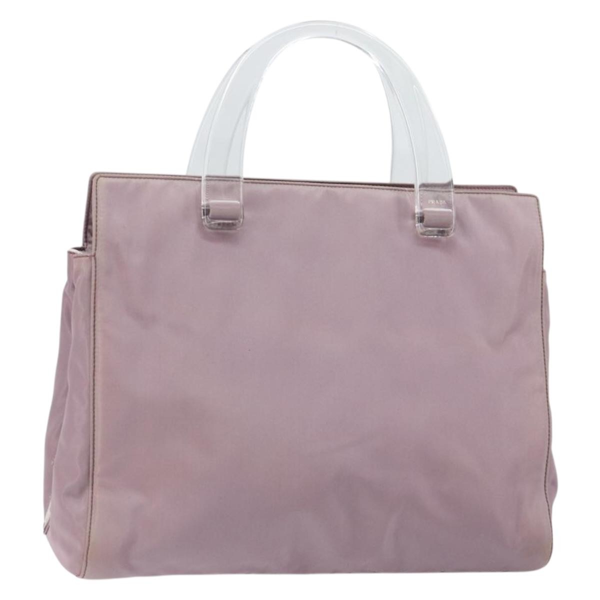 Prada Resin Handle Tote Tessuto, PURPLE, NYLON, Tote bag