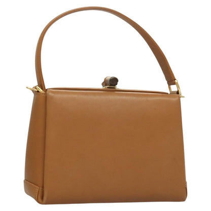 Gucci Vintage Convertible Bamboo Box Crossbody Bag Leather, BROWN, LEATHER, Handbag
