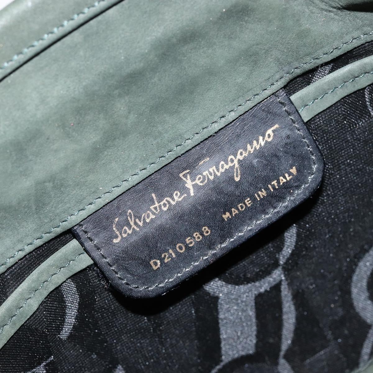 Salvatore Ferragamo Vala Shoulder Bag Suede, KHAKI, SUEDE, Shoulder bag