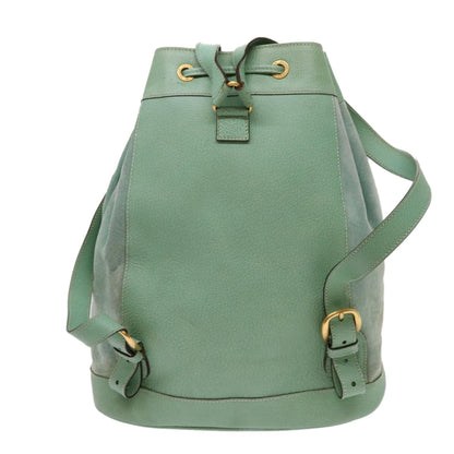 Gucci Vintage Bamboo Drawstring Backpack Suede and Leather, BLUE, SUEDE, Backpack