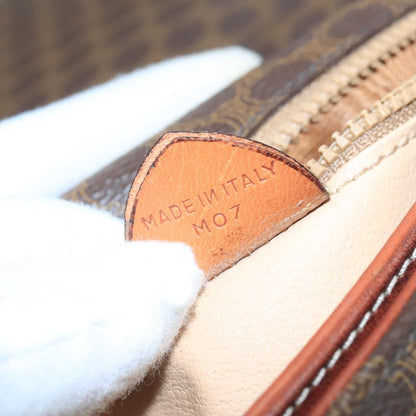 Celine Vintage Macadam Handbag Canvas, BROWN, CANVAS, Handbag