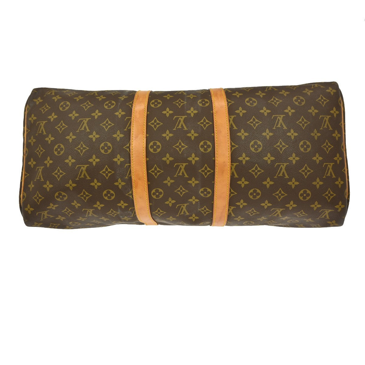Louis Vuitton Keepall Bag Monogram Canvas, BROWN, CANVAS, Travel bag