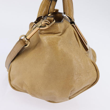 Chloe Ethel Handbag Leather, BEIGE, LEATHER, Handbag