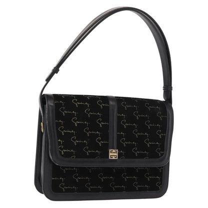 Givenchy Vintage 4G shoulder bag Suede, BLACK, SUEDE, Shoulder bag