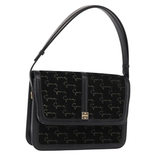 Givenchy Vintage 4G shoulder bag Suede, BLACK, SUEDE, Shoulder bag